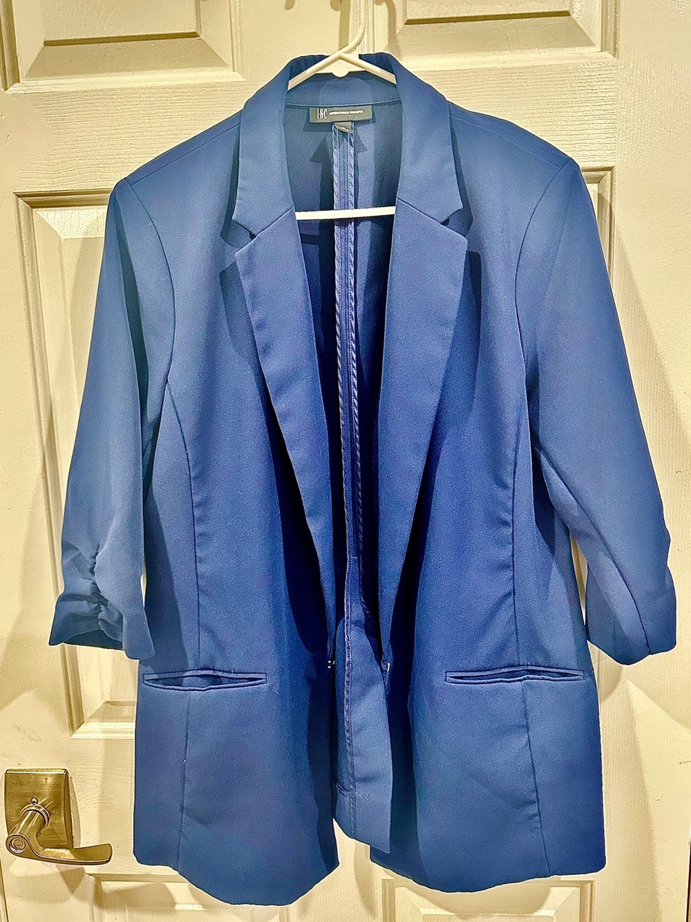 INC International Concepts Royal Blue Open Front Blazer